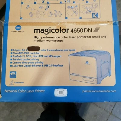 Konica Minolta Magicolor 4650DN Printer Brand NEW Missing All Supplies! AOOF012 - Image 1 of 4