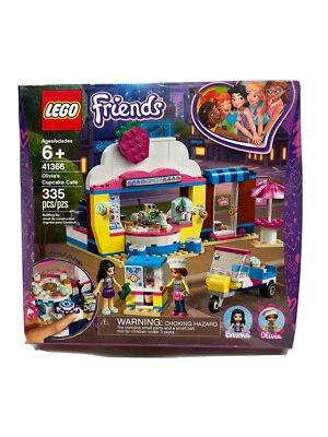 New Open Box LEGO Friends Olivia’s Cupcake Café 41366 w/ Olivia & Emma - Image 1 of 4