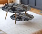 15"x15" Wild Natural Agate Console Coffee End Side Table Top Handmade Gift Her
