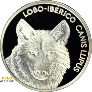 Portugal 2019-INCM €5 Lobo-Iberico Canis Lupus, DCAM PCGS PR 70 +COA Top Grade! - Picture 1 of 17