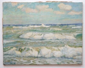 Hans Eberhard Bahre, Brandung, Gemälde, Öl auf Leinwand, um 1910, handsigniert - Picture 1 of 1