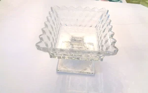 FOSTORIA AMERICAN SQUARE PEDESTAL WEDDING DISH - NO LID - Picture 1 of 2