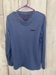 Patagonia blau Langarm Rundhalsausschnitt Shirt Herren Größe small - Bild 1 von 4