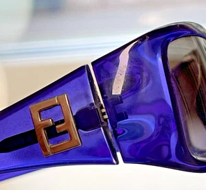FENDI Sonnenbrille - Modell FS 5078 55 16 - 130 mm - blau - Logo - Leder Etui - Bild 1 von 12