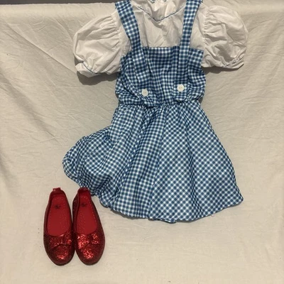 Dorothy Mago de Oz Disfraz Vestido Rubíes Med Niños Rubí Zapatillas Zapatos Foto 1 de 4