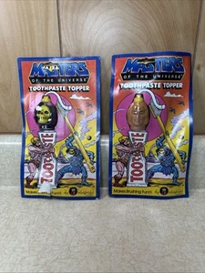 De colección Masters of the Universe Skeletor He-Man Pasta de Dientes Toppers 1984 Nuevo -LEER - Imagen 1 de 9