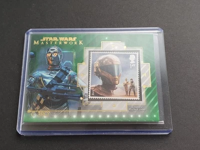 C-3PO 2020 Star Wars Masterwork /99 Green Zorii Bliss Stamp Relic C3PO Topps - Image 1 of 2