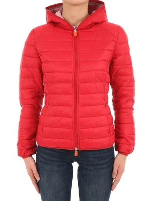 CHAQUETA ACOLCHADA SAVE THE DUCK ROJA ULTRALIGERA CON CAPUCHA GIGA VEGANA TALLA 2 MEDIANA Foto 1 de 3