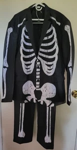 Spirit Halloween Esqueleto Traje Hueso Papá Disfraz Chaqueta Pantalones 2 Piezas XL - Imagen 1 de 9