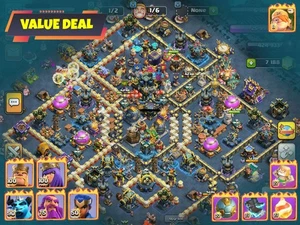 TH17 100% MAXED HEROES, Nearly Max Base, 4 Epic Equipment Maxed, 7K Gems - Picture 1 of 12