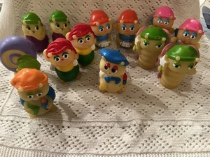 Vintage Playskool Gloworm Friends Glow Bug Finger Puppets Qty 13 - Picture 1 of 7