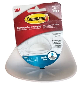 Command Soap Dish with Water-Resistant Strips BATH14-ES New - Picture 1 of 4