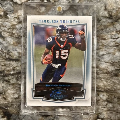 2008 Donruss Classics BRANDON MARSHALL Timeless Tributes Platinum #/25 Broncos - Image 1 of 2