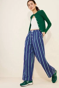 Anthropologie The Boxer Pants Größe Small Streifen weites Bein Pyjamahose - Bild 1 von 7