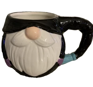 Halloween Gnome Coffee Cup Black Ceramic Novelty Mug New - Picture 1 of 4