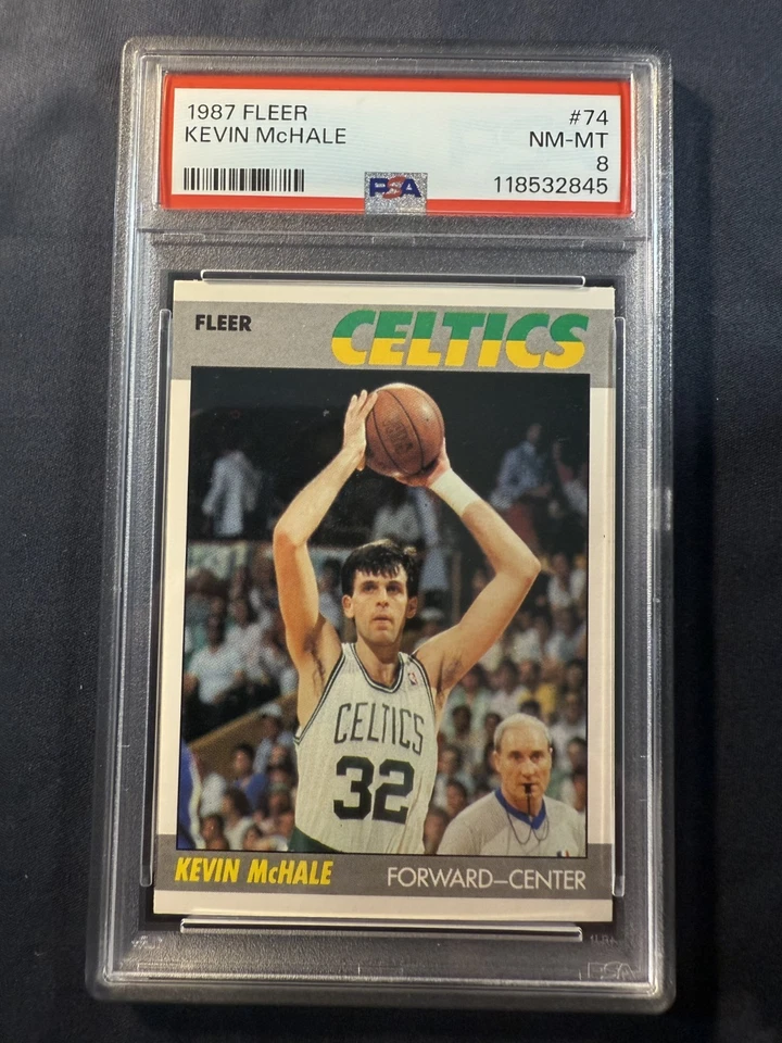 1987 Fleer #74 Kevin McHale Boston Celtics PSA 8 NM-MT - Image 1 of 1