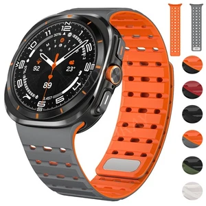 Soft Silicone Strap for Samsung Galaxy Watch Ultra 47mm Galaxy Ultra Watch Band - Picture 1 of 46