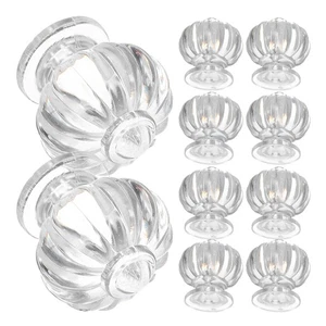 10 Pcs Transparent Handle Clear Knobs for Dresser Drawers Cabinet Pulls - Picture 1 of 12