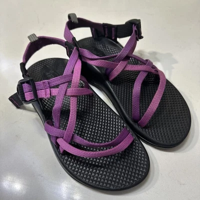 Chaco Kids ZX1 Purple Strappy Hiking Sandals Girls Or Boys Youth Size 3 - Image 1 of 4