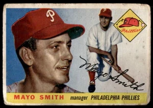 Mayo Smith 1955 Topps #130 Philadelphia Phillies - Imagen 1 de 2
