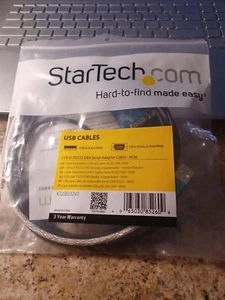 Startech USB to RS232 DB9 Serial Adapter Cable - M/M- - Picture 1 of 3