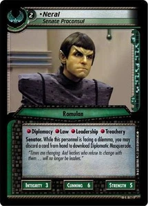 Star Trek CCG 2E Energize Neral, Senate Proconsul 2R163 - Picture 1 of 1