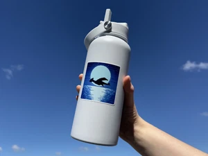 Lugia Full Moon Sticker - Pixel Art Pokemon Stickers - Water Resistant Vinyl - Picture 1 of 9