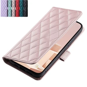 Flip Magnetic Grid Leather Wallet Cover Case For Sony Xperia 1 5 10 V 10 III IV - Picture 1 of 18