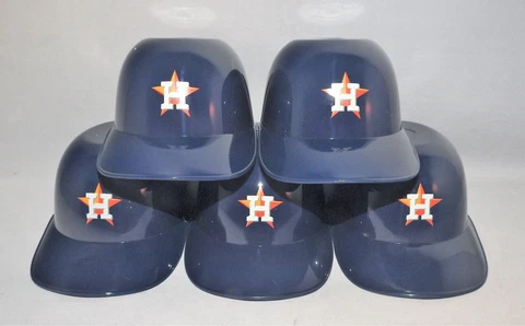 Lot of (5) HOUSTON ASTROS Ice Cream SUNDAE HELMETS New Baseball Mini Snack Bowl Cover