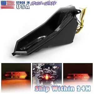 Tail light Integrated Turn Signals For Yamaha YZF R6 R1 R1S R7 2015-2022 Smoke - Picture 1 of 6