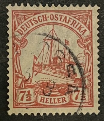 Travelstamps: 1905 GERMANY EAST AFRICA STAMPS Kaiser’s Yacht 7½h Used, Watermark - Image 1 of 4