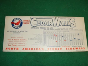 Vintage Capilano Timber Co Ltd. CedarWalls Anzeige - Bild 1 von 2