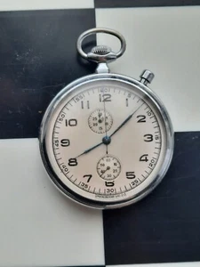 Pocket watch chronograph Slava 2chz Rare Soviet for captain 1950s - Picture 1 of 10