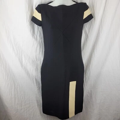 Jean Paul Gaultier Femme Wool Silk Blend Dress Cap Sleeve MIDI Italy Sz US 4 - Image 1 of 4