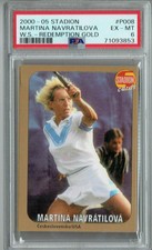 PSA 6 Martina Navratilova 2000-05 Stadion #P008 Rare Card W.S-Redemption Gold