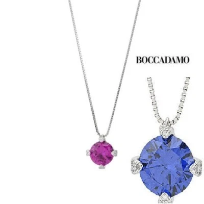 BOCCADAMO   GR859B   girocolo argento cristallo tanzanite e zirconi - Immagine 1 di 4