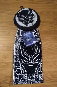 WAKANDA FOREVER Hanging Kitchen Towel Black Panther Marvel Avengers NEW NWT - Picture 1 of 4