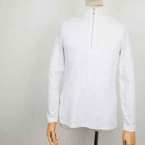 Pullover CMP Blanco Térmico Ajustado Cuello Simulado 1/4 Cremallera Manga Larga Talla L - Imagen 1 de 11