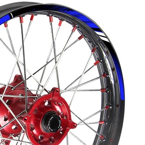 Blue 21 in. 18" Dirt Bike Decal Rim Sticker D01 For Kawasaki KX 250X 21 22 23 - Picture 1 of 7