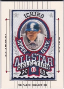 ICHIRO SUZUKI 2003 Upper Deck JERSEY PATCH COLLECTION Baseball Sample Card M's! - Picture 1 of 2