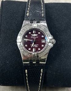 Auth. Breitling Galactic 30mm Steel Ladies Diamond Dial Wrist Watch A71340 - Picture 1 of 10