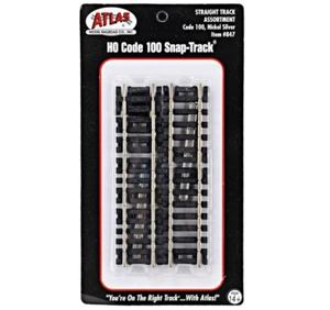 Atlas #847  Assorted Short Straight Track Sections - HO Scale - Code 100 Rails - Picture 1 of 2
