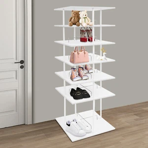 Drehbares Schuhregal 6 Ebenen Aufbewahrungsregale 360 Grad drehbar Schuhregal 24 Paar - Bild 1 von 16