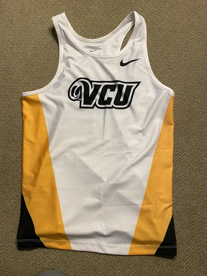 Womens Nike Pro Elite VCU Rams Track & Field Running Singlet Small S White - Image 1 of 2