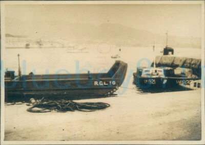 1946 Japan Kure RE Workshop Basin Boats Orig Photo by British Soldier 3x2" - Image 1 of 2
