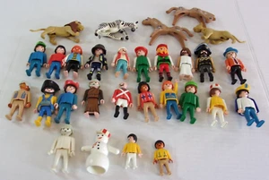 Gebrauchtes Vintage riesiges Konvolut PlayMobil 24 Figuren und 5 Tiere Geobra 1974 1986 90er - Bild 1 von 4