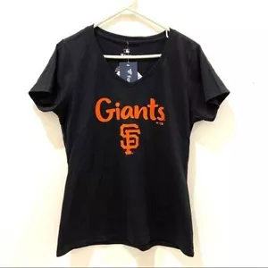 New FANATICS San Francisco Giants Black T-Shirt Women's Size Medium - Picture 1 of 4