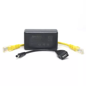 5V 4A USB TYPE A Female Gigabit Active PoE Splitter 1000m Ethernet 802.3at 5.2V - Picture 1 of 5