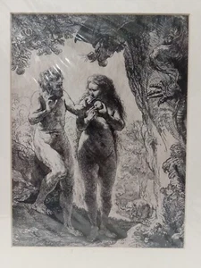 Adam And Eve Etching By Rembrandt Van Rijn - Picture 1 of 5