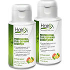 Hairrx Professional Curl-Defining Shampoo & Conditioner Travel Set, Light Lather
